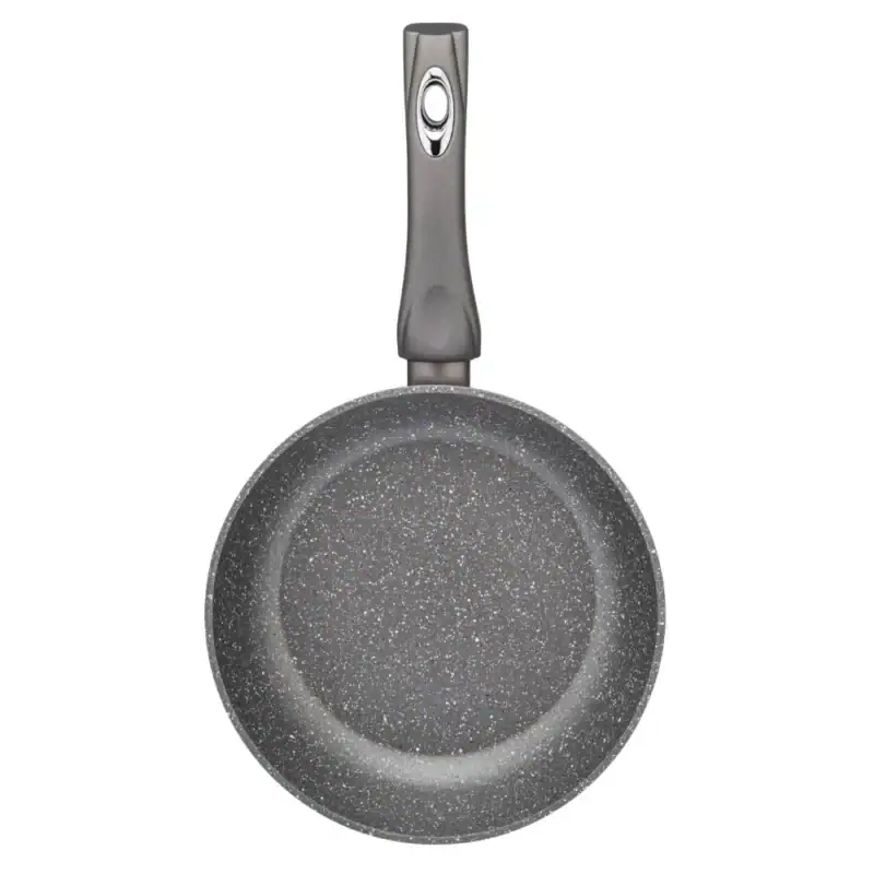 Kolorowa patelnia granitowa do codziennego użytku, odporna na zarysowania, łatwa w czyszczeniu, idealna do smażenia i duszenia potraw, nowoczesny design i wysokiej jakości wykonanie.